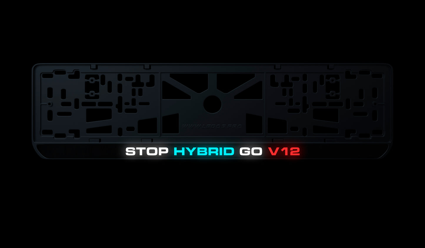 Рамка номерного знаку: STOP HYBRID GO V12