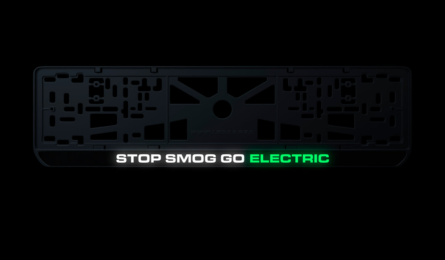 Рамка номерного знаку: STOP SMOG GO ELECTRIC