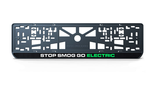 Рамка номерного знаку: STOP SMOG GO ELECTRIC