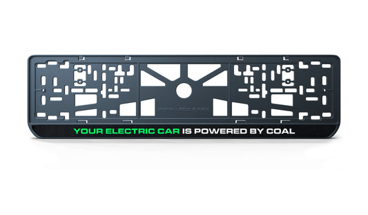 Рамка номерного знаку: Your electric car is powered by coal